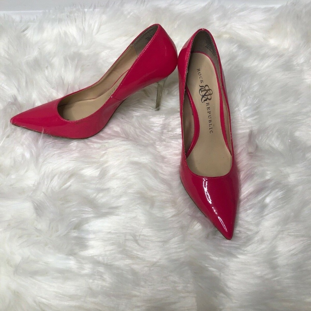 Rock and Republic Hot Pink Patent Leather Heel 6